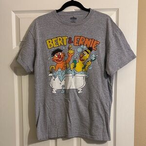 Sesame Street Bert and Ernie Tee Gray Short Sleeve